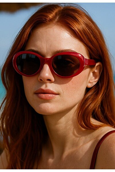 Kesene Burgundy Colored Frame Ce Certificated Sunglasses Uv 400 Protection Burgundy Women's Sunglasses