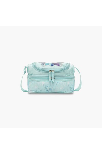 Disney Frozen Print Double Layer Lunch Bag with Adjustable Strap and Zip Closure