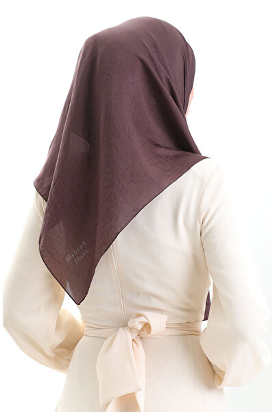 sefamerve Madame Mary French Voile Scarf 19098-15 Brown