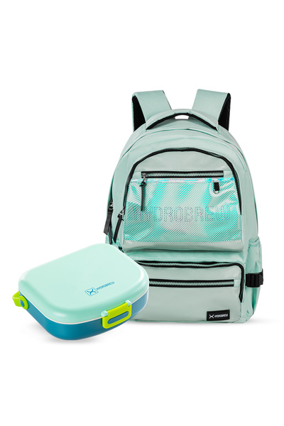 Hydrobrew 18" Backpack w/ Bento Lunch Box-Green