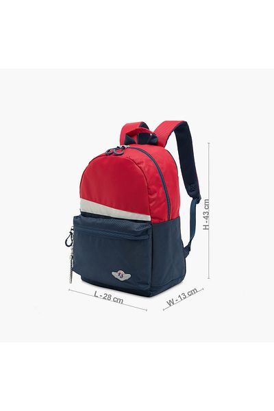 Marvel Avengers Logo Applique Backpack with Adjustable Strap and Zip Closure - 17 inches