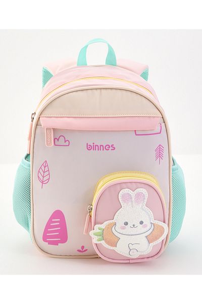 Bonfino Bonfino Cartoon Printed Backpack, Adjustable Shoulder Strap, Pink - 12 Inches
