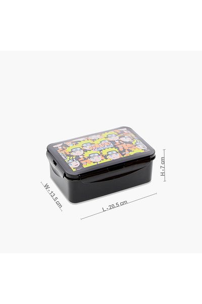 TV TOKYO Naruto Print Sectioned Lunch Box with Clip Lock Closure