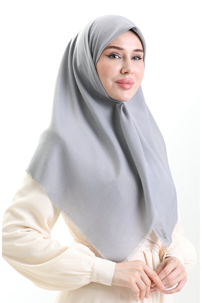 sefamerve Φουλάρι Koton Jacquard 90199-03 Ασημί Γκρι