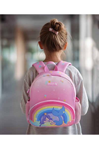 Bonfino Bonfino Mermaid School Bag, Ergonomic Support, Mesh Back Panel, Pink - 12 Inches