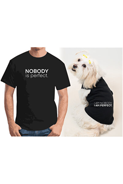 Buddy Store ملابس القطط والكلاب - قميص داخلي أسود وقميص بشري من مجموعة Kobini...