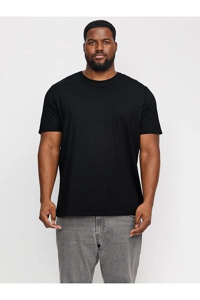 Jack & Jones Μπλουζάκι με τυπωμένο λογότυπο Crew Neck μεγάλου μεγέθους