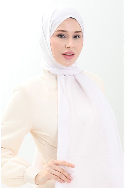 sefamerve Madame Mary French Voile Shawl 19099-24 Πούδρα