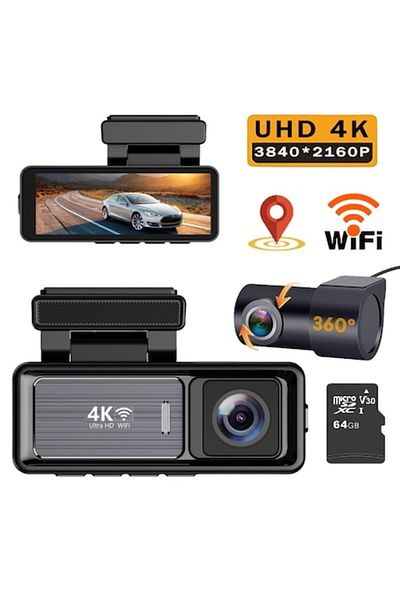 QOVU Car DVR camera QOVU®Double 4K-2K, GPS, WiFi, M6