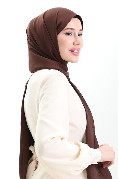 sefamerve Medina Silk Sandy Shawl 81075-06 Σκούρο Καφέ