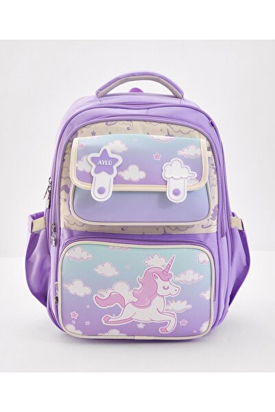 Bonfino حقيبة مدرسية من بونفينو بتصميم يونيكورن، مزودة بأحزمة مبطنة، وحاملين ...