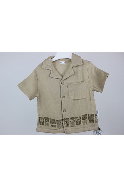 Bebezade Linen Shirt Shorts Boy Girl Children's Set