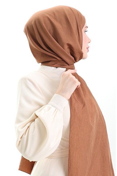 sefamerve Madame Mary French Voile Shawl 19099-18 Brown