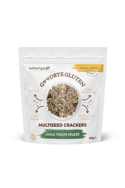 Naturiga Flourless Seed Crackers with Spinach 40Gr
