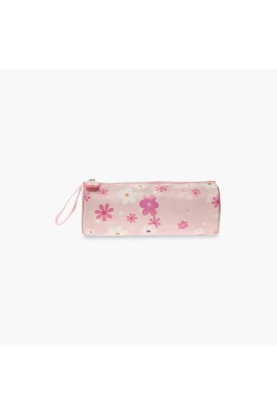 Juniors Floral Print Pencil Pouch with Zip Closure