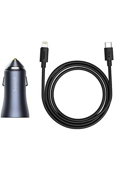Baseus Golden Contactor Pro Dual Quick Charger Car Charger U+C 40W (With Baseus Simple Wisdom Data C