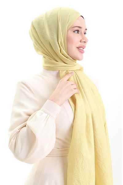 sefamerve Madame Mary French Voile Shawl 19099-09 Oil Green
