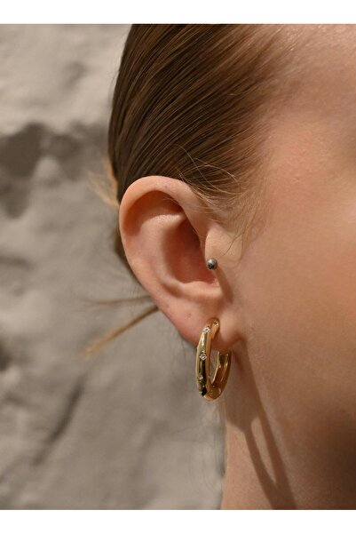 Store أقراط حلقية مرصعة بالأحجار