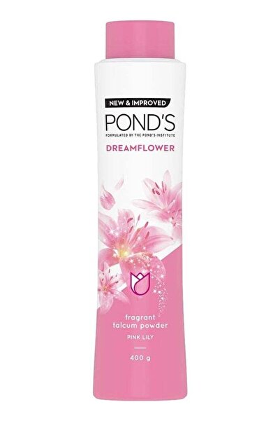 Ponds بودرة التلك العطرية بوندز دريم فلاور برائحة الزنبق الوردي، 400 غرام