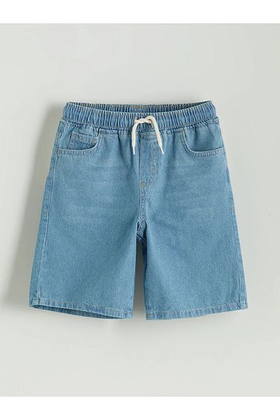 LC Waikiki LCW Kids Indigo Pantaloni scurți pentru băiat cu talie elastică