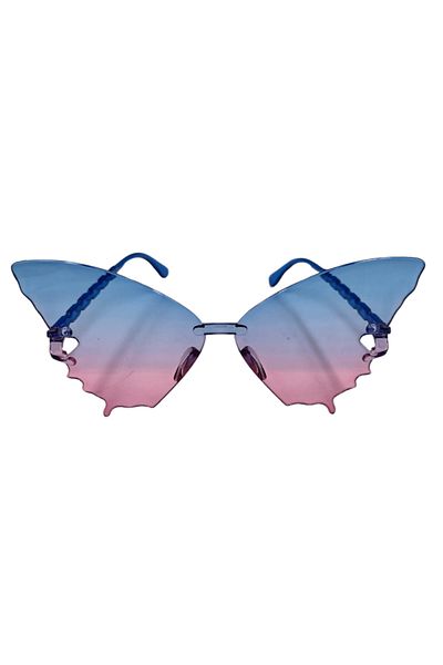 kidspartim Party Glasses Mica Butterfly Model Blue