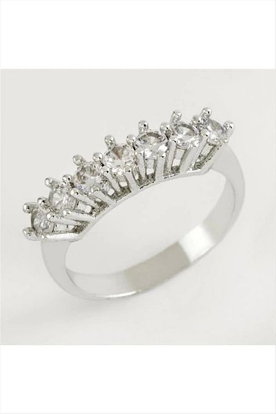 LiderGlobal Zircon Seven Stone Ring