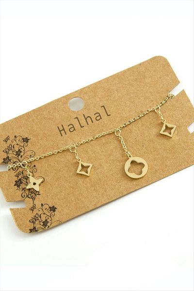 LiderGlobal Flower Luxury Steel Anklet