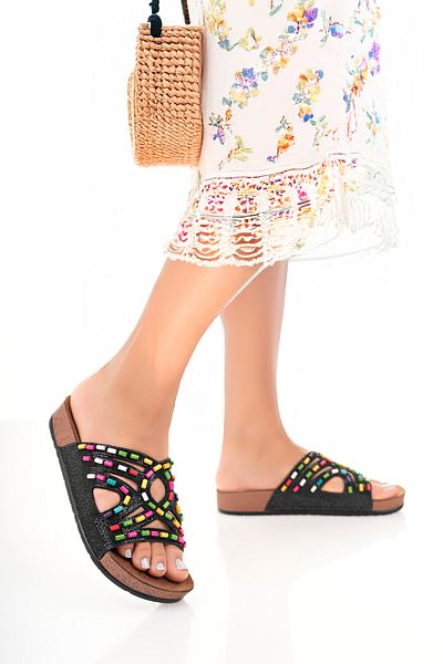 RoseVeno Women's Jewelled Slippers