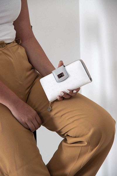 Silver Polo WALLET/LOGO PRINTEDSilver Polo WHITE Wallet & Card Holder