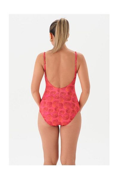 Eros 4179 Seashell Patterned Upf 50+ Uv Protection Thin Rope Strap Swimsuit