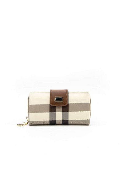 Silver Polo WALLET/PLAIDSilver Polo CREAM Wallet & Card Holde