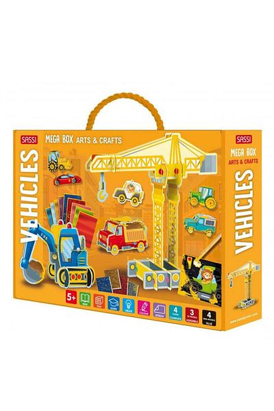 SASSI Large Art and Craft Box - Vehicles