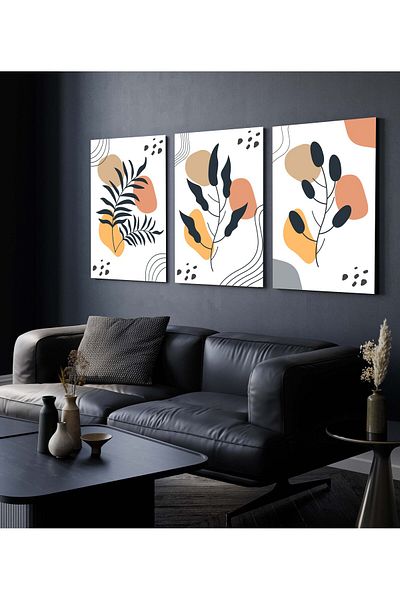 Hagen Tablou boem Tablou de perete Tablou de bucătărie cu aspect de cadru Tablou din 3 piese Tablou modern Calitate premium