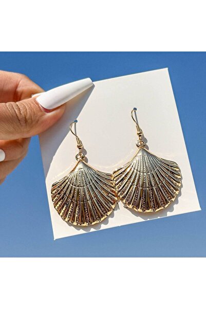 çelik takı design أقراط ذات مظهر محار أقراط فولاذية مزخرفة أنيقة لا تسبب التلطيخ