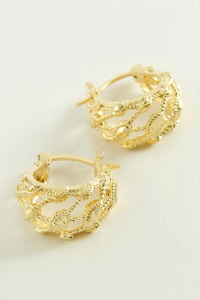FTAKRY Salkım Interlocking Hoop Earrings