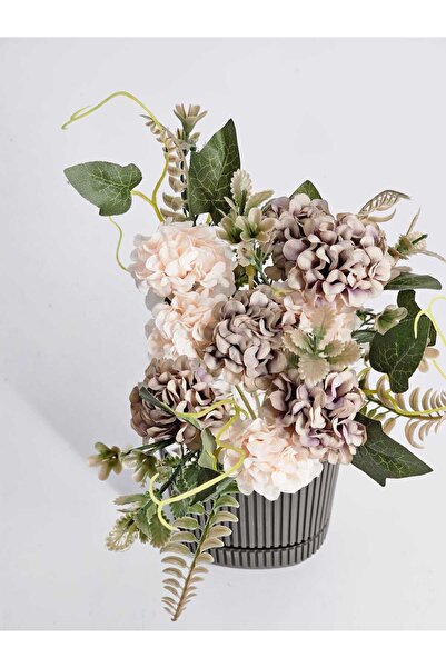 YASİMA Yapay eskitme mor toz pembe karanfil saksı vazo dekor çiçeği
