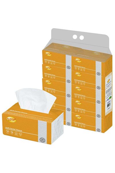 Ace Sabaah Sabaah Soft Facial Tissues 496 White Sheets X 4 ply, Pack of 10