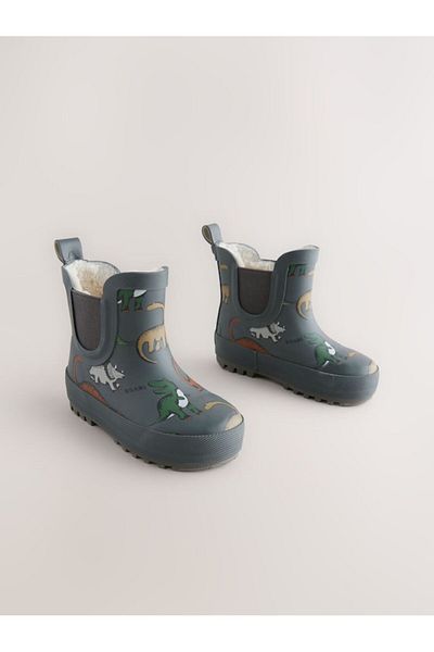 Next Baby Αδιάβροχες μπότες βροχής με γκρι σχέδιο δεινοσαύρων