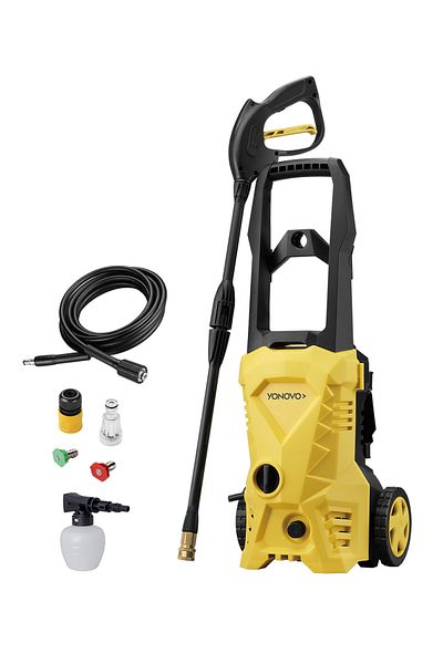 Lawazim Yonovo 1650W High Pressure Washer – Electric Cleaner with Gun, Hose, Soap Tank for Car & Garden