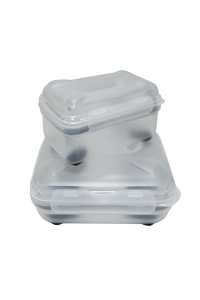 Smash 2-Piece Hinged Lid Leakproof Air Tight Sandwich and Snack Box