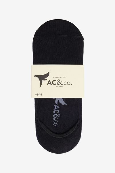 AC&Co / Altınyıldız Classics Ανδρικές μαύρες-ναυτικό-γκρι βαμβακερές εύκαμπτες κάλτσες μπαλαρίνας 5 τεμαχίων