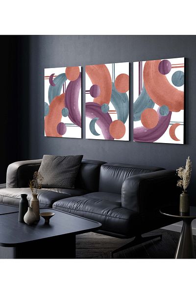 Hagen Pictură de perete Cadru Aspect Picturi de bucătărie Pictură boemă Pictură din 3 piese Pictură modernă Calitate premium