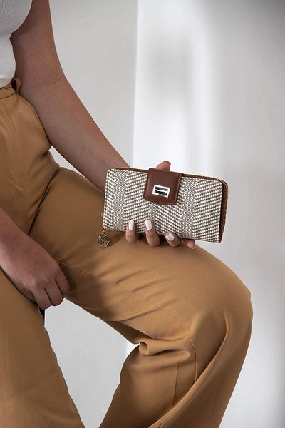 Silver Polo WALLET/SKIN LEATHERSilver Polo BEIGE Wallet & Card Holder