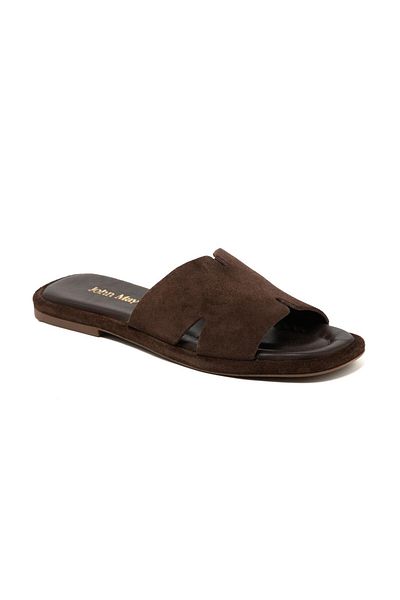 John May Papuci pentru femei/fete RC-25Y-001-R29615 John May Brown Suede