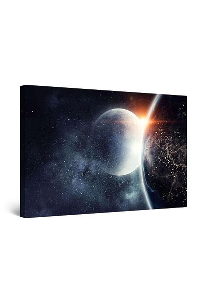 startonight Tablou DualView Startonight Luna din Spatiu, 80 x 120cm