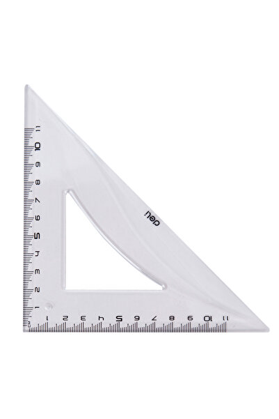 Deli Deli EG00512 Transparent 4-Piece Ruler Set – ideal for school, drafting & design use