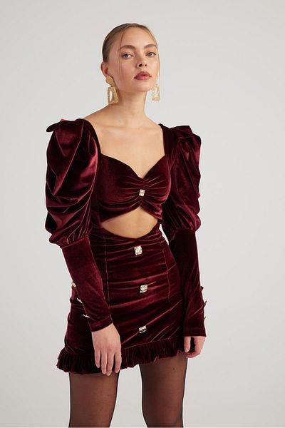 Markano Raquel Dress Burgundy