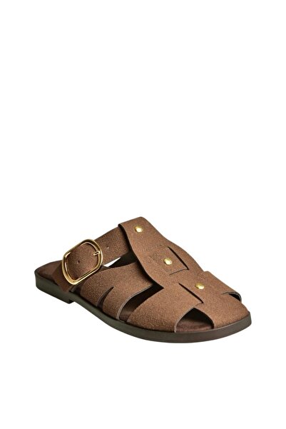 Fox Shoes U458334202 Brown Suede Closed Front Women's Slippers