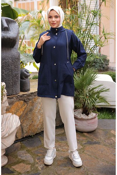 sefamerve Καπάκι με κουμπί 71242-02 Navy Blue