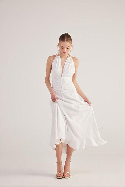 Markano Lion Dress White